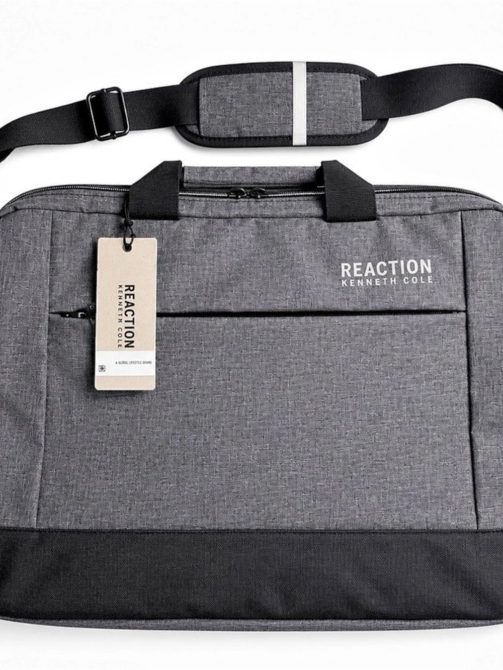 Kenneth Cole Reaction Gray & Black Laptop Bag